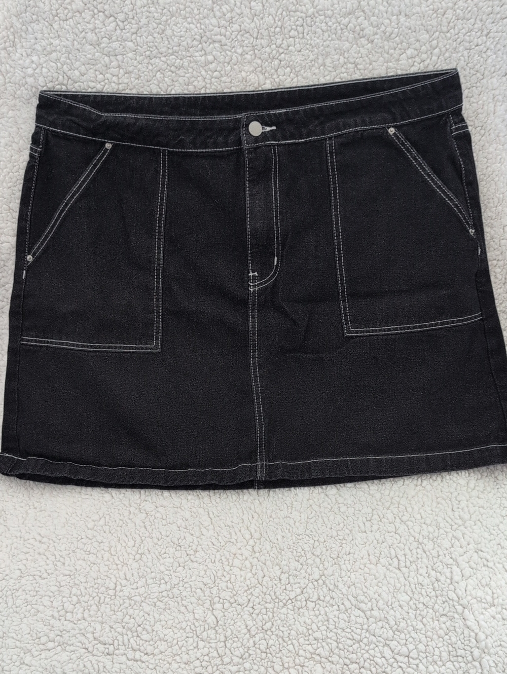 SHEIN Black Curve 2XL Denim Skirt